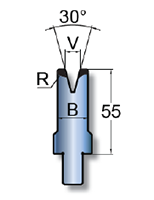 55 Millimeter (mm) Height (H) RF-A Style Dies