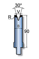 90 Millimeter (mm) Height (H) LVD Style Dies