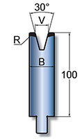 100 Millimeter (mm) Height (H) RF-A Style Dies