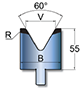 1800 Kilonewtons Per Meter (kN/m) Maximum Force RF-A Style Dies