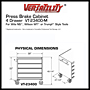 Physical Dimensions for 4-Drawer Press Brake Tool Cabinet 