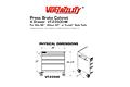 Physical Dimensions for 4-Drawer Press Brake Tool Cabinet 