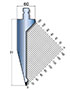 600 Kilonewtons Per Meter (kN/m) Maximum Force and 28 Degree (º) Angle Trumpf Style Punch (TR-202S)