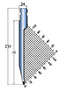 LVD 400 Kilonewtons Per Meter (kN/m) Maximum Force and 26 Degree (º) Style Punch (LVDTP00010)