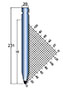 LVD 1200 Kilonewtons Per Meter (kN/m) Maximum Force and 26 Degree (º) Style Punch (LVDTP00014)