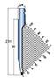 LVD 600 Kilonewtons Per Meter (kN/m) Maximum Force and 26 Degree (º) Style Punch (LVDTP00052)