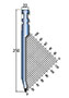 750 Kilonewtons Per Meter (kN/m) Maximum Force and 250 Millimeter (mm) Height (H) RF-A Style Punch