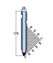 1600 Kilonewtons Per Meter (kN/m) Maximum Force and 175 Millimeter (mm) Height (H) RF-A Style Punch